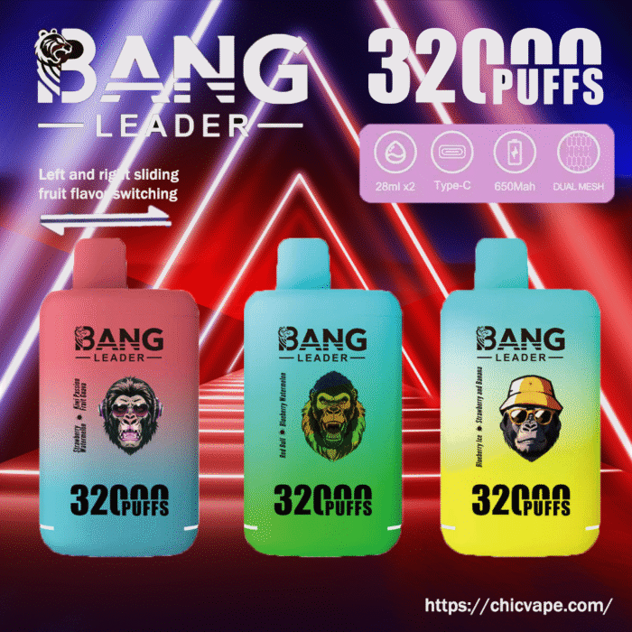 Bang Leader 32000 32K Puffs Dual Flavor Einweg-E-Zigarette Dual Mesh Original - Immagine 1