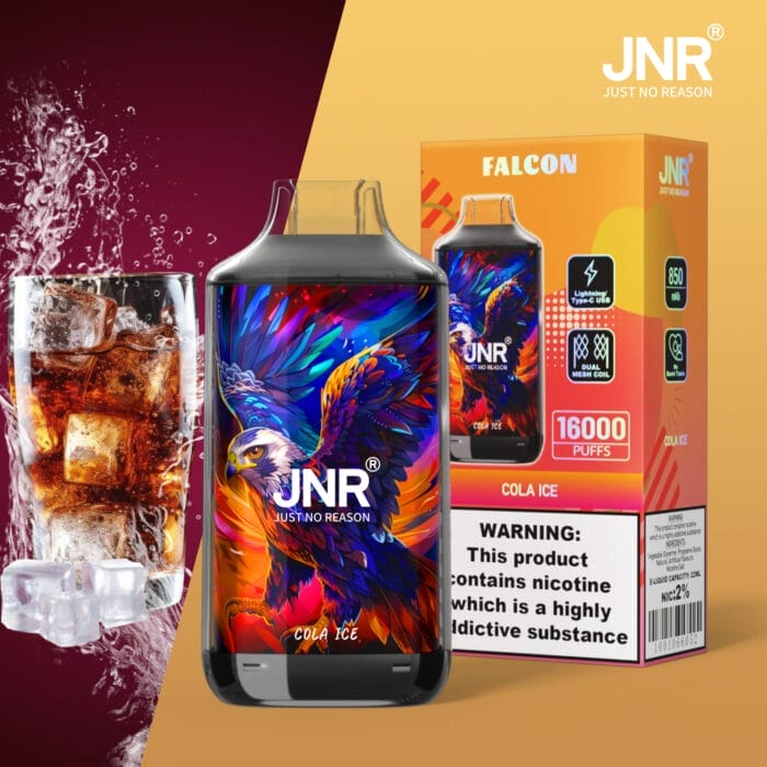 JNR FALCON 16000 Puffs 22ml Einweg-E-Zigaretten Dual Charging Ports Original – Bild 4
