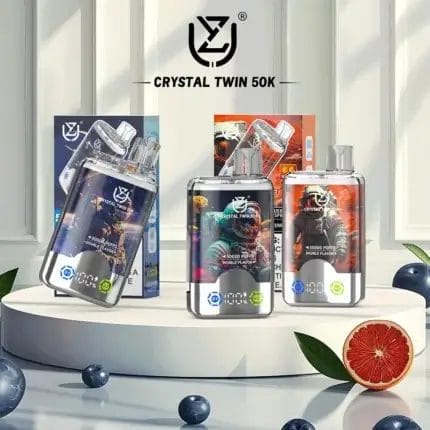 UZY Crystal Twin 50000 50K Puffs Double Flavor 40ml Einweg-E-Zigaretten Original
