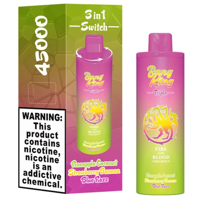 Bang King Triple 45000 45K Puffs 3 in 1 Flavors Einweg-E-Zigarette Original – Bild 10