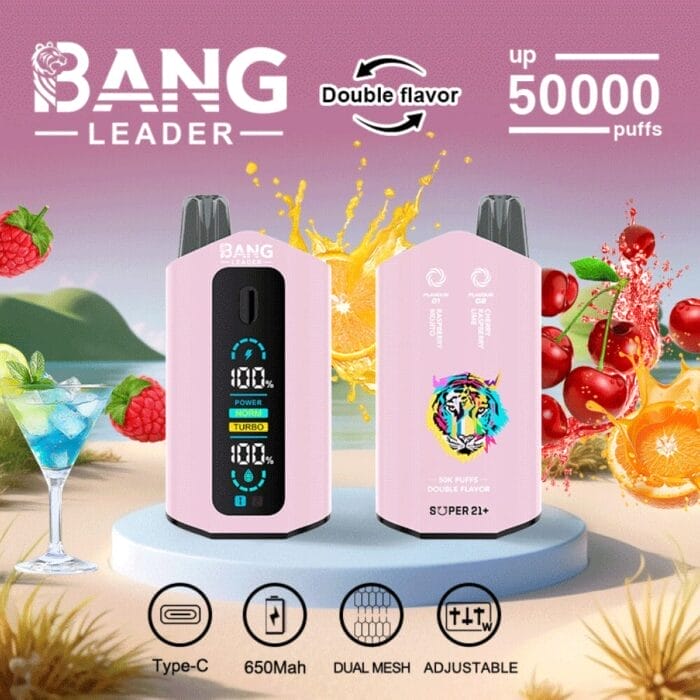 Bang Leader 50K Puffs Dual Flavors 36ml Einweg-E-Zigarette Original – Bild 5