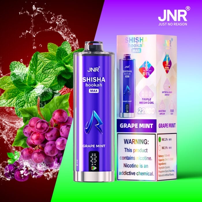 JNR SHISHA Hookah MAX 22000 Puffs 20ml Einweg-E-Zigaretten DTL Original – Bild 6