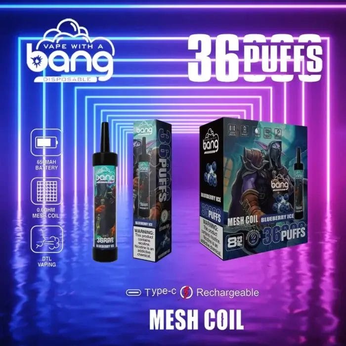 Bang 36000 36k Puffs 40ml Einweg-E-Zigarette Pen Original - kuva 13