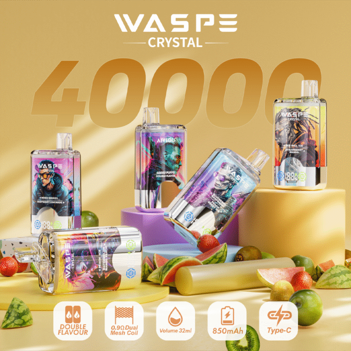 WASPE Crystal 40000 40k Puffs Einweg-E-Zigaretten Double Flavor Original - Imagen 1